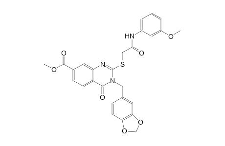 7-quinazolinecarboxylic acid, 3-(1,3-benzodioxol-5-ylmethyl)-3,4-dihydro-2-[[2-[(3-methoxyphenyl)amino]-2-oxoethyl]thio]-4-oxo-, methyl ester