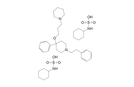 1-Phenethyl-4-phenyl-4-(3-piperidinopropoxy)piperidine, cyclohexylsulfamate (1:2)