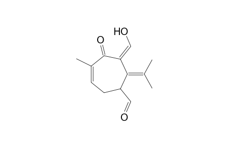 3-Cycloheptene-1-carboxaldehyde, 6-(hydroxymethylene)-4-methyl-7-(1-methylethylidene)-5-oxo-, (Z)-