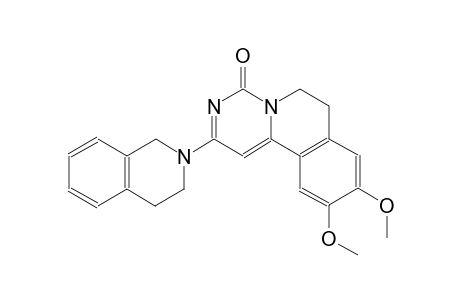 2-(3,4-dihydro-2(1H)-isoquinolinyl)-9,10-dimethoxy-6,7-dihydro-4H-pyrimido[6,1-a]isoquinolin-4-one