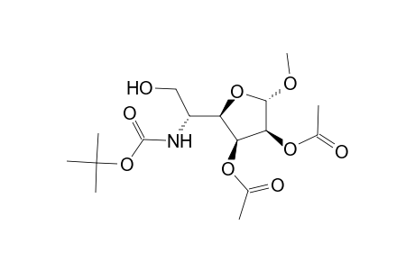 .alpha.-D-Mannofuranoside, methyl 5-deoxy-5-[[(1,1-dimethylethoxy)carbonyl]amino]-, 2,3-diacetate