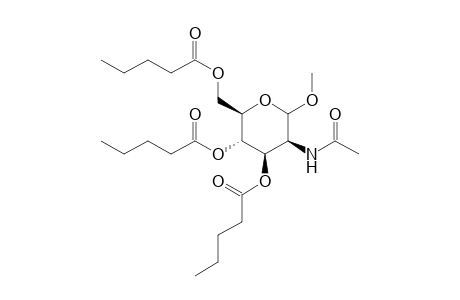 D-Mannopyranoside, methyl 2-(acetylamino)-2-deoxy-, 3,4,6-tripentanoate