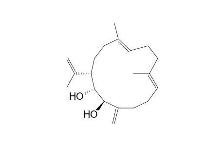 6,10-cyclotetradecadiene-1,2-diol, 6,10-dimethyl-14-methylene-3-(1-methylethenyl)-, (1R*,2R*,3S*,6E,10E,)-(+-)-
