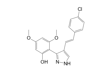 (E)-3/ 5-(2'-Hydroxy-4',6'-dimethoxyphenyl)-4-(p-chlorostyryl)pyrazole