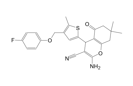 2-amino-4-{4-[(4-fluorophenoxy)methyl]-5-methyl-2-thienyl}-7,7-dimethyl-5-oxo-5,6,7,8-tetrahydro-4H-chromene-3-carbonitrile