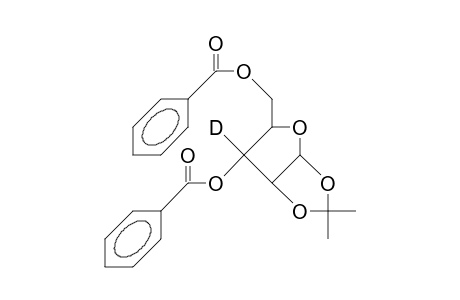 3,5-Di-O-benzoyl-1,2-O-isopropylidene-3-deuterio.alpha.-D-ribofuranose