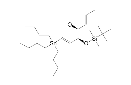 (1E,5E,3R*,4R*)-3-[(TERT.-BUTYLDIMETHYLSILYL)-OXY]-1-(TRIBUTYLSTANNYL)-HEPTA-1,5-DIEN-4-OL;SYN-ISOMER