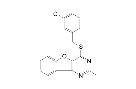 3-chlorobenzyl 2-methyl[1]benzofuro[3,2-d]pyrimidin-4-yl sulfide