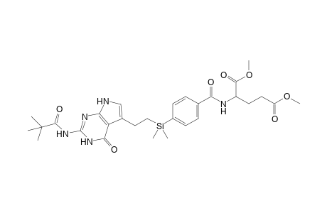 Dimethyl 4-[3-(2-Pivaloylamino-4(3H)-oxo-7H-pyrrolo[2,3-d]pyrimidin-5-yl)-1,1-dimethyl-1-silapropyl]benzoyl-L-glutamate