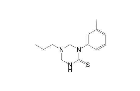 1-(3-methylphenyl)-5-propyltetrahydro-1,3,5-triazine-2(1H)-thione