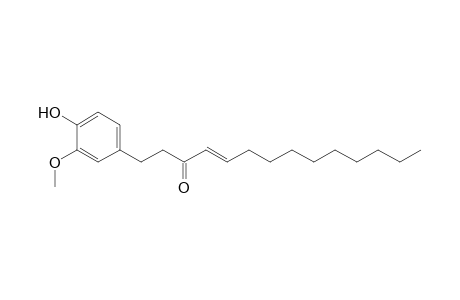 (E)-1-(3-methoxy-4-oxidanyl-phenyl)tetradec-4-en-3-one