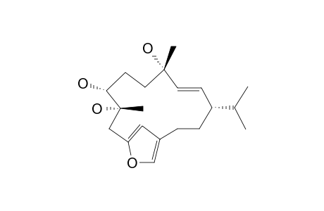 (3R,4R,7S,8E,10S)-3,7-dimethyl-10-propan-2-yl-15-oxabicyclo[11.2.1]hexadeca-1(16),8,13-triene-3,4,7-triol