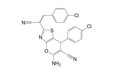 5-Amino-7-(4-chlorophenyl)-2-(2-(4-chlorophenyl)-1-cyanovinyl)-7H-pyrano[2,3-d]thiazole-6-carbonitrile