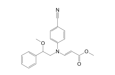 (E)-Methyl 3-[(p-cyanophenyl)(2'-methoxy-2'-phenylethyl)amino]acrylate