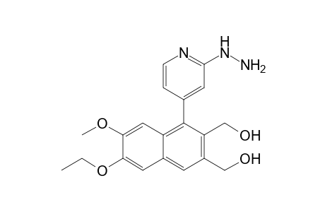6-Ethoxy-2,3-bis(hydroxymethyl)-1-(2-hydrazino-4-pyridyl)-7-methoxynaphthalene