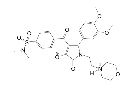 5-(3,4-dimethoxyphenyl)-4-(4-(N,N-dimethylsulfamoyl)benzoyl)-1-(2-(morpholino-4-ium)ethyl)-2-oxo-2,5-dihydro-1H-pyrrol-3-olate