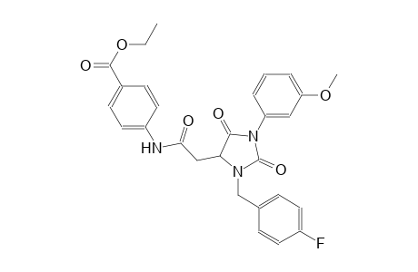 benzoic acid, 4-[[[3-[(4-fluorophenyl)methyl]-1-(3-methoxyphenyl)-2,5-dioxo-4-imidazolidinyl]acetyl]amino]-, ethyl ester