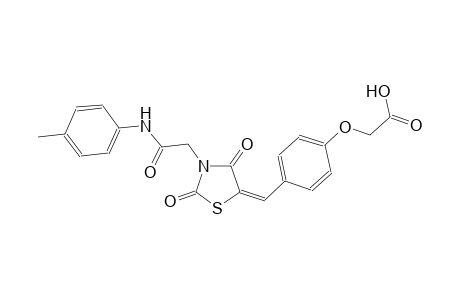 [4-((E)-{2,4-dioxo-3-[2-oxo-2-(4-toluidino)ethyl]-1,3-thiazolidin-5-ylidene}methyl)phenoxy]acetic acid