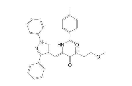 N-((Z)-2-(1,3-diphenyl-1H-pyrazol-4-yl)-1-{[(2-methoxyethyl)amino]carbonyl}ethenyl)-4-methylbenzamide