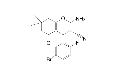 4H-1-benzopyran-3-carbonitrile, 2-amino-4-(5-bromo-2-fluorophenyl)-5,6,7,8-tetrahydro-7,7-dimethyl-5-oxo-