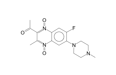 1-[7-fluoranyl-3-methyl-6-(4-methylpiperazin-1-yl)-4-oxidanidyl-1-oxidanylidene-quinoxalin-1-ium-2-yl]ethanone