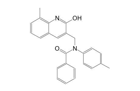 N-[(2-hydroxy-8-methyl-3-quinolinyl)methyl]-N-(4-methylphenyl)benzamide