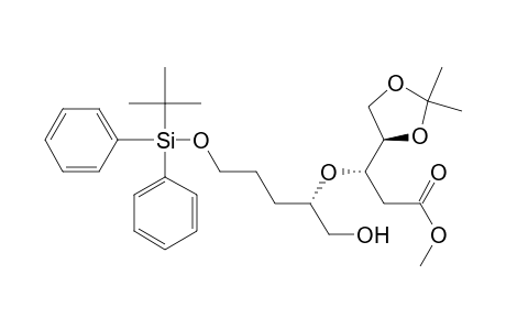 (3S)-3-[(1S)-4-[tert-butyl(diphenyl)silyl]oxy-1-methylol-butoxy]-3-[(4R)-2,2-dimethyl-1,3-dioxolan-4-yl]propionic acid methyl ester