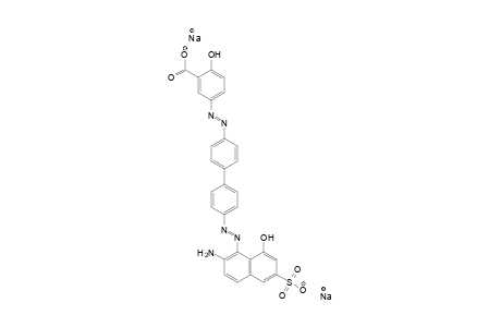 Benzoic acid, 5-[[4'-[(2-amino-8-hydroxy-6-sulfo-1-naphthalenyl)azo][1,1'-biphenyl]-4-yl]azo]-2-hydroxy-, disodium salt