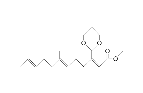 7,11-Dimethyl-3-(1,3-dioxan-2-yl)-(E,E)-2,6,10-dodecatrienoic acid, methyl ester