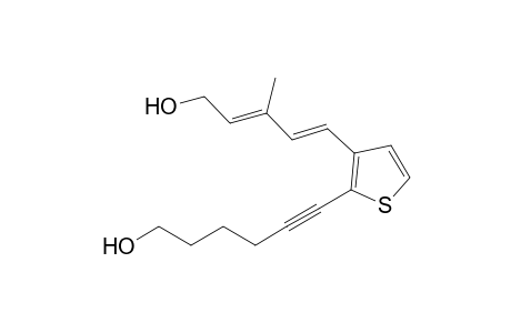 2-(Hex-1-yn-6-ol-1-yl)-3-[(1E,3E)-3-methylpenta-1,3-dien-5-ol-1-yl]thiophene