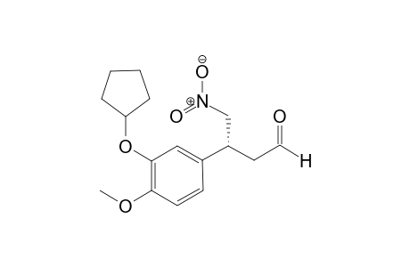 (R)-3-(3-(Cyclopentyloxy)-4-methoxyphenyl)-4-nitrobutanal