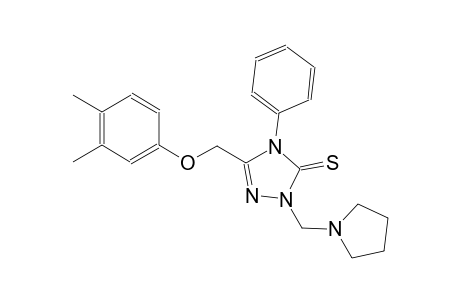 3H-1,2,4-triazole-3-thione, 5-[(3,4-dimethylphenoxy)methyl]-2,4-dihydro-4-phenyl-2-(1-pyrrolidinylmethyl)-