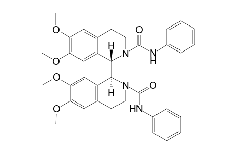 rac-2,2'-Di(phenylaminocarbonyl)-6,6',7,7'-tetramethoxy-1,1',2,2',3,3',4,4',octahydro-1,1'bisisoquinoline