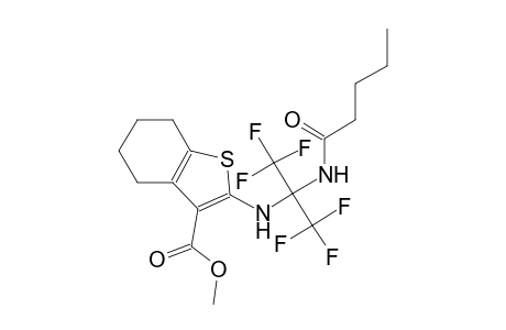 Methyl 2-([2,2,2-trifluoro-1-(pentanoylamino)-1-(trifluoromethyl)ethyl]amino)-4,5,6,7-tetrahydro-1-benzothiophene-3-carboxylate