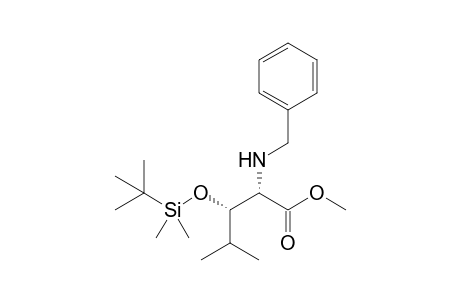 Methyl (2S,3S)-2-benzylamino-3-tert-butyldimethylsiloxy-4-methylpentanoate