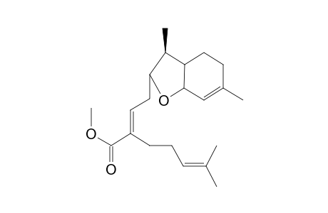 Methyl 2-[2-[3,6-dimethyl-2,3,3a,4,5,7a-hexahydro-1-benzofuran-2-yl]ethylidene]-6-methylhept-5-enoate
