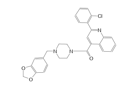 4-{[4-(1,3-benzodioxol-5-ylmethyl)-1-piperazinyl]carbonyl}-2-(2-chlorophenyl)quinoline