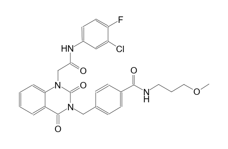 4-[(1-[2-(3-chloro-4-fluoroanilino)-2-oxoethyl]-2,4-dioxo-1,4-dihydro-3(2H)-quinazolinyl)methyl]-N-(3-methoxypropyl)benzamide