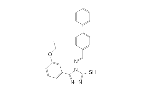 4-{[(E)-[1,1'-biphenyl]-4-ylmethylidene]amino}-5-(3-ethoxyphenyl)-4H-1,2,4-triazol-3-yl hydrosulfide