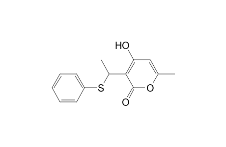 2H-Pyran-2-one, 4-hydroxy-6-methyl-3-[1-(phenylthio)ethyl]-