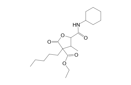 ethyl 5-(cyclohexylcarbamoyl)-4-methyl-2-oxo-3-pentyltetrahydrofuran-3-carboxylate