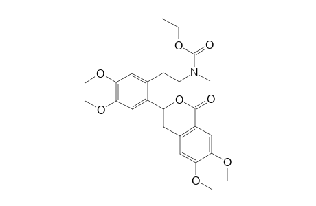 rac-3-[2'-(beta-N-Ethoxycarbonyl-N-methyl-aminoethyl)-4',5'-dimethoxy-phenyl]-6,7-dimethoxy-isochroman-1-one