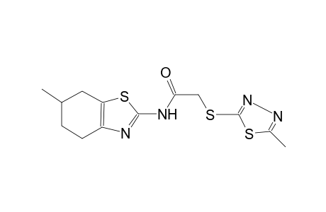N-(6-methyl-4,5,6,7-tetrahydro-1,3-benzothiazol-2-yl)-2-[(5-methyl-1,3,4-thiadiazol-2-yl)sulfanyl]acetamide