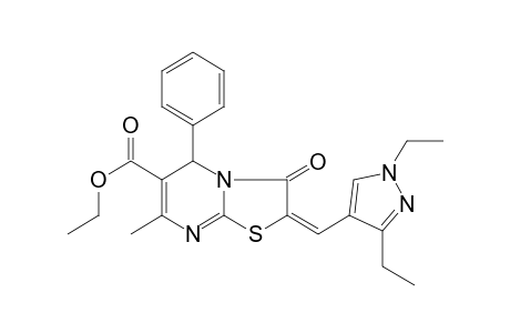 2-(1,3-Diethyl-1H-pyrazol-4-ylmethylene)-7-methyl-3-oxo-5-phenyl-2,3-dihydro-5H-thiazolo[3,2-a]pyrimidine-6-carboxylic acid ethyl ester