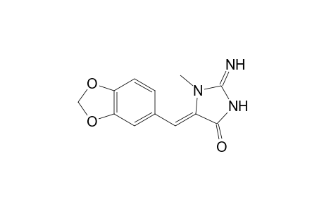 5-[(3',4'-Methylenedioxyphenyl)methylene]-2-imino-1-methylimidazolid-4-one