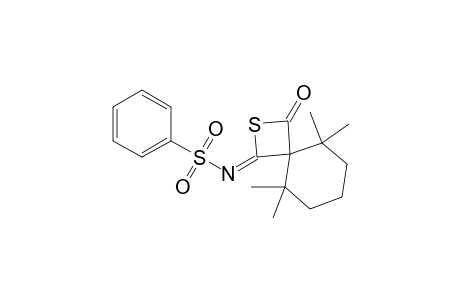 5,5,9,9-tetramethyl-3-(phenylsulfonylimino)-2-thiaspiro[3.5]nonan-1-one