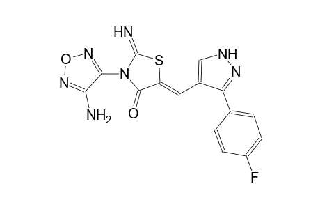 4-thiazolidinone, 3-(4-amino-1,2,5-oxadiazol-3-yl)-5-[[3-(4-fluorophenyl)-1H-pyrazol-4-yl]methylene]-2-imino-, (5Z)-