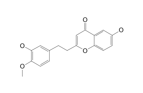 AQUILARONE-I;3',6-DIHYDROXY-4'-METHOXY-2-(2-PHENYLETHYL)-CHROMONE