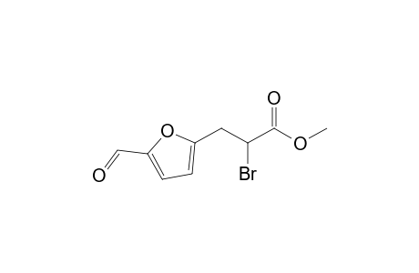 2-Bromo-3-(5-formyl-2-furanyl)propanoic acid methyl ester