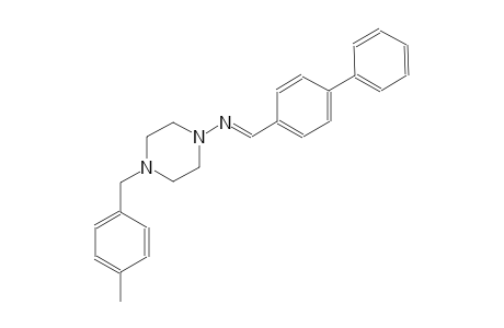 N-[(E)-[1,1'-biphenyl]-4-ylmethylidene]-4-(4-methylbenzyl)-1-piperazinamine